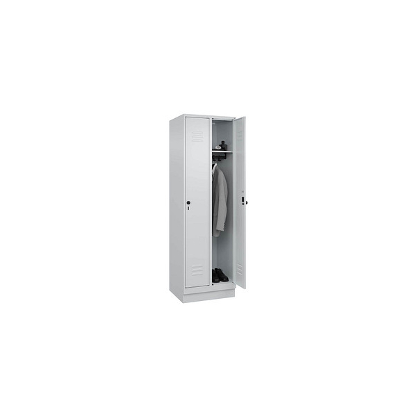 4066681652880 - Spind Classic PLUS lichtgrau 080020-20 S10009 2 Schließfächer 600 x 500 x 1950 cm 4066681652880 C+P-Möbel 4066681652880 - Spind Classic PLUS lichtgrau 080020-20 S10009 2 Schließfächer 600 x 500 x 1950 cm 4066681652880 C+P-Möbel